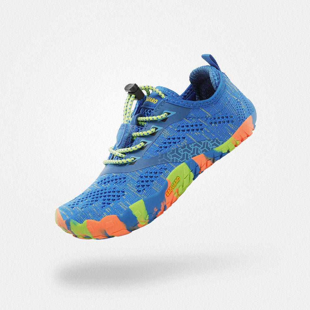 Scarpine bambini Smart I blu a 5 dita - Materiali traspiranti e suola 4mm per asilo