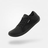 Scarpe comode da camminare nere Luck I - Pianta larga per metropolitana e palestra, transizione ufficio-allenamento con supporto plantare