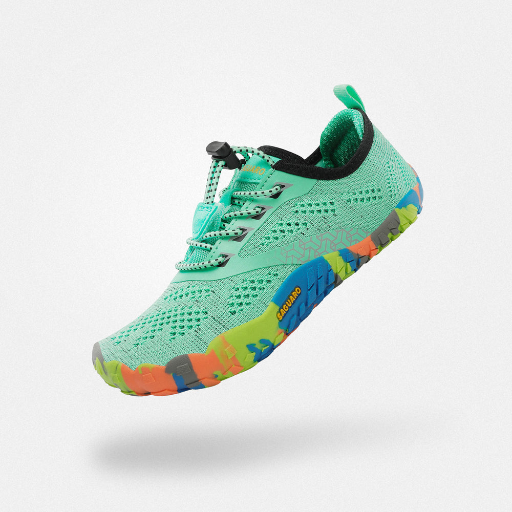 Scarpine barefoot Smart I verdi per bambino - Suola flessibile 4mm, lavaggio in lavatrice con acqua fredda