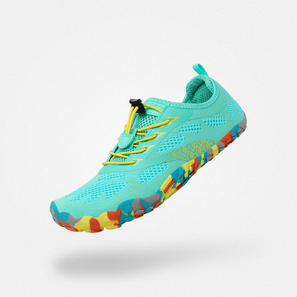 Scarpe barefoot Smart II ciano - Ideali per yoga e viaggio, suola sottile 4mm	