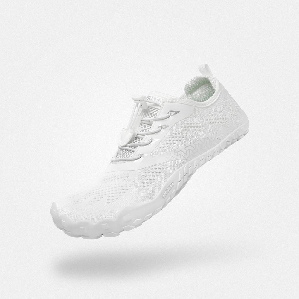 Scarpe barefoot Smart I bianche - Design minimalista con toe box largo, ideali ufficio informale