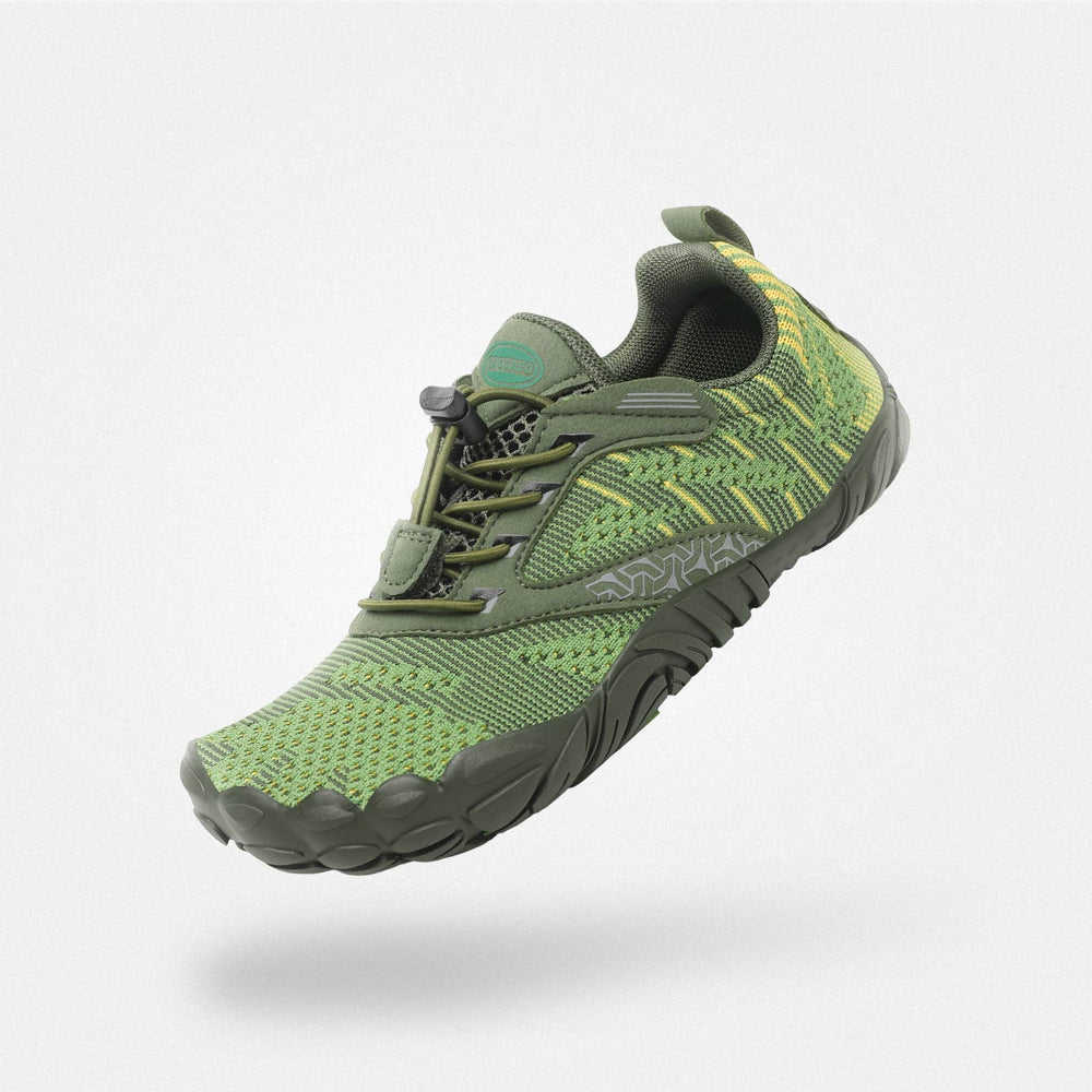 Scarpe scuola comode verde scuro Free I - Suola zero drop per bambini che camminano ogni giorno