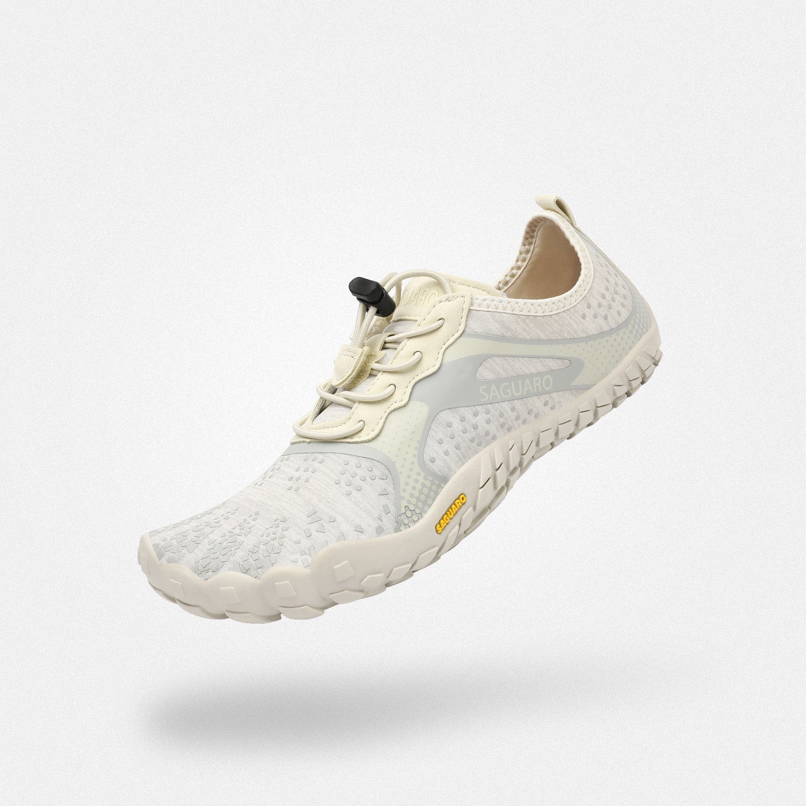 Scarpe yoga e pilates bianco crema Fast I - Massima libertà di movimento per posizioni in equilibrio