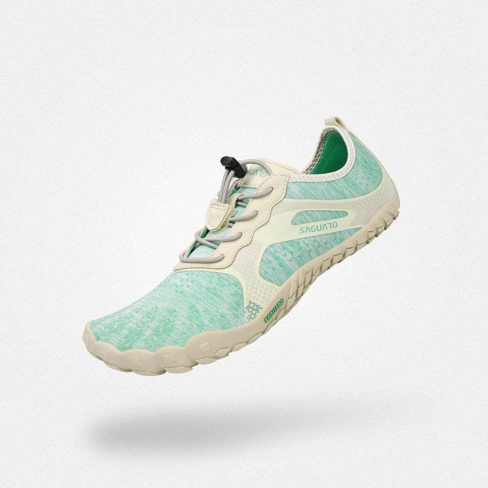 Scarpe da hiking verde chiaro Fast I - Pianta larga per sentieri boschivi e lunghe escursioni con zaino