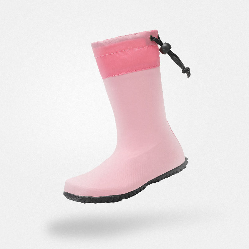 Stivali rosa bimba Brisk I - Pianta larga per saltare nelle pozzanghere con grip antiscivolo e comfort barefoot