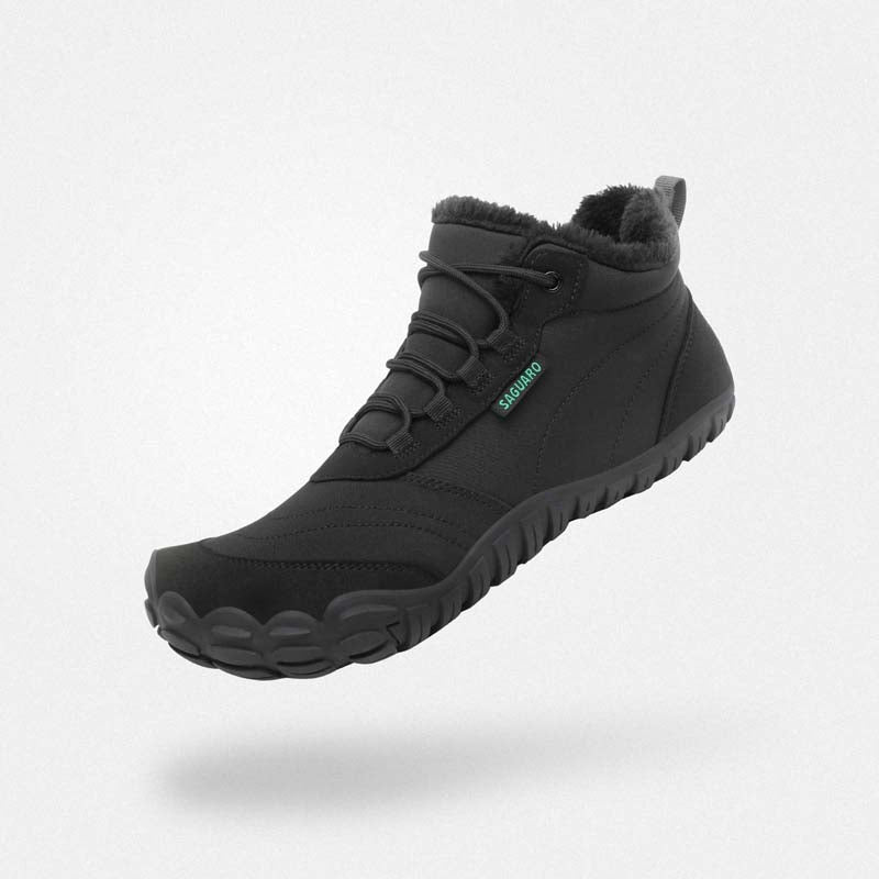 Stivali termici neri Will II per pendolari - Design barefoot a punta larga per trasferte invernali con comfort da interno ed esterno