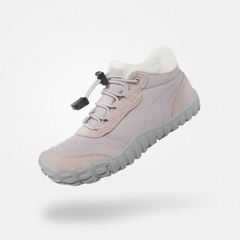 Stivali bimba rosa Will II con fiocchi - Punta larga barefoot per asilo e feste invernali con comfort da principessa