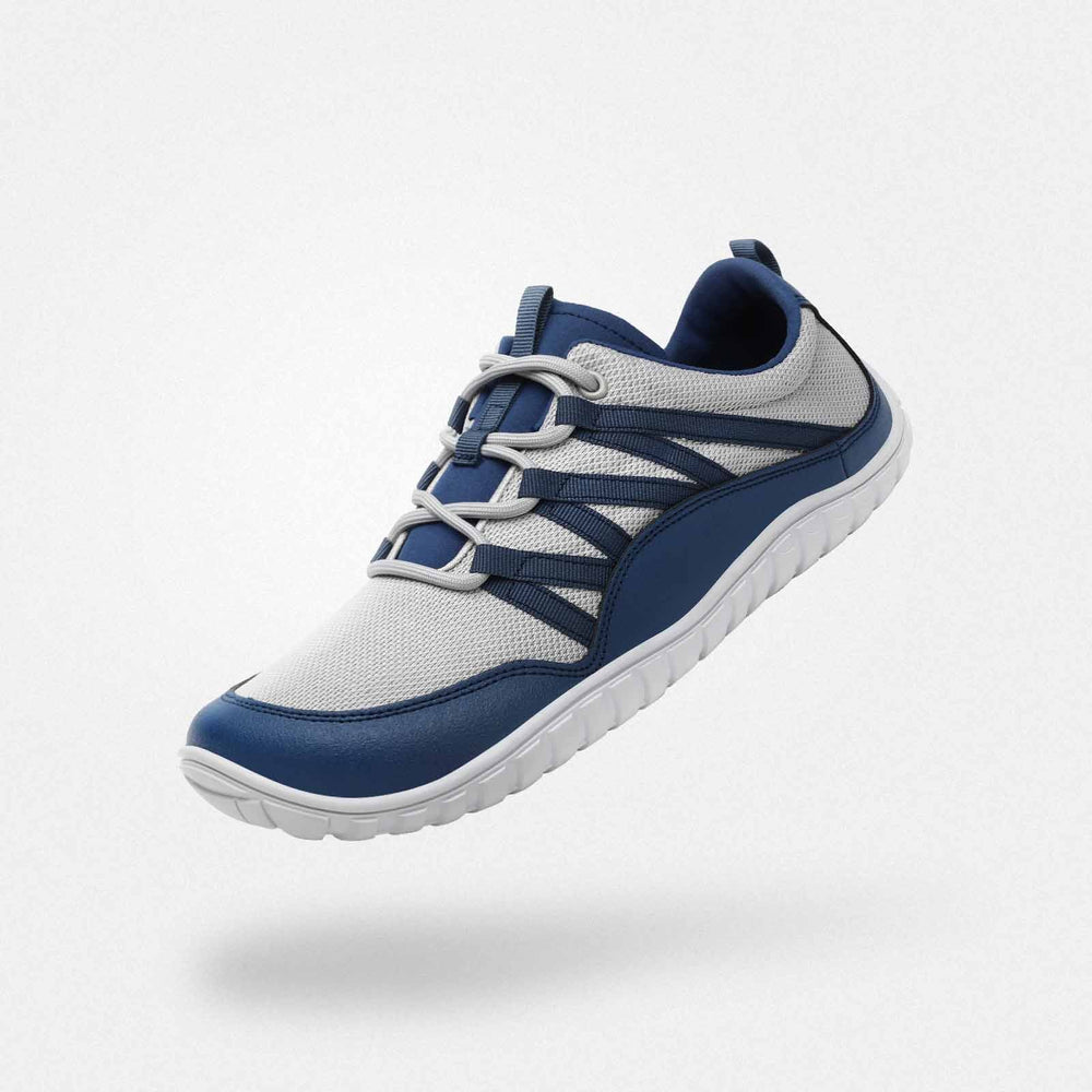 Scarpe viaggio blu Forestep I - Punta larga barefoot per aeroporti e visite turistiche con supporto plantare naturale