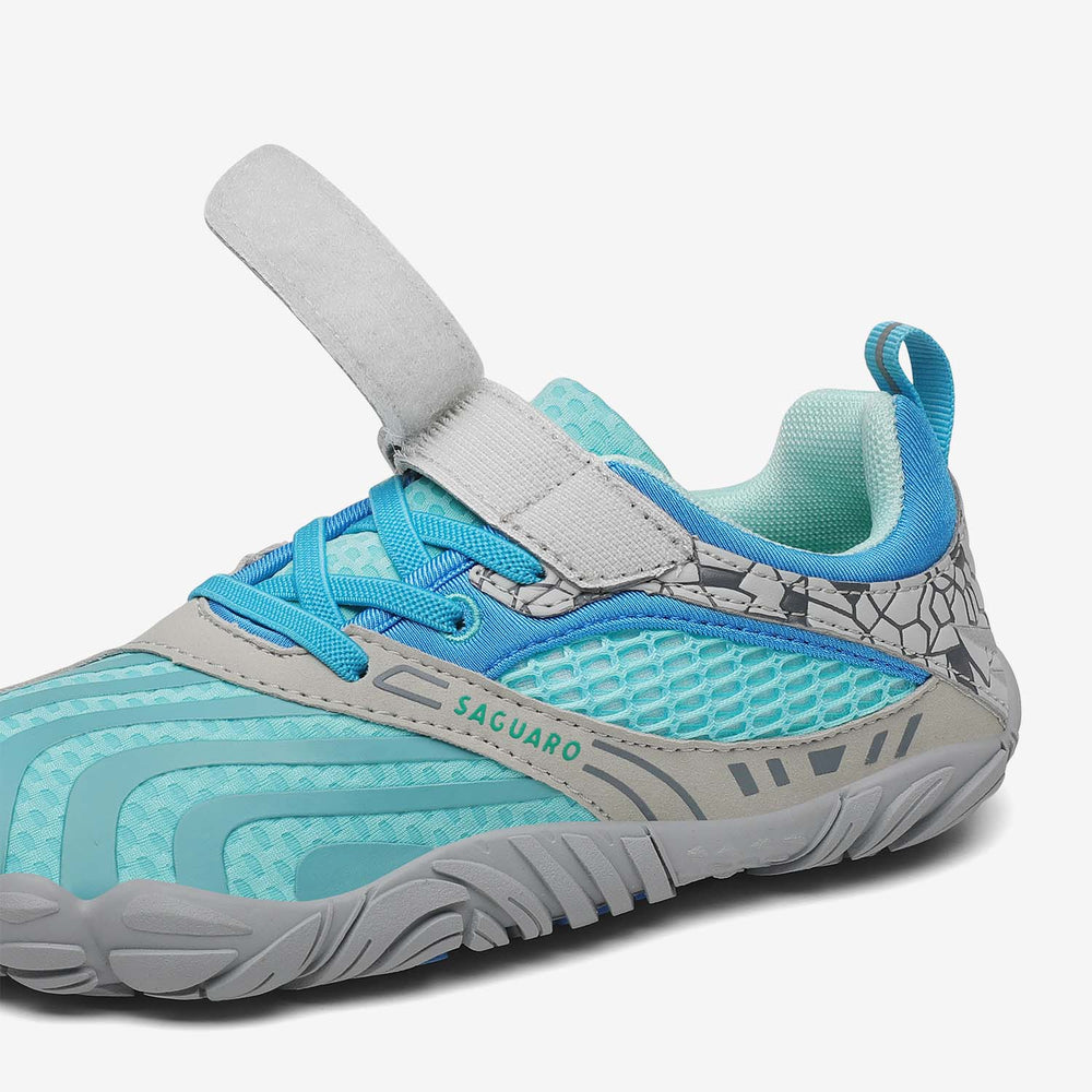 Scarpine Vitality I blu cielo con velcro - Suola 4mm antiscivolo per parco giochi