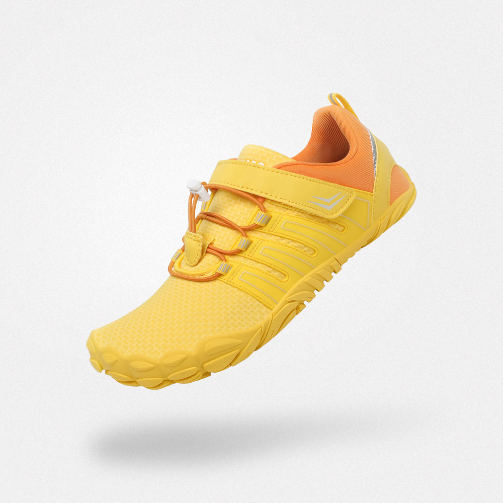 Scarpe da corsa gialle uomo/donna Vigor II - Suola zero drop a pianta larga per parchi e weekend
