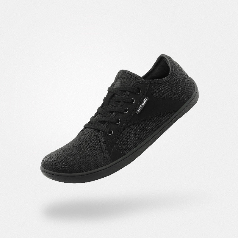 Scarpe comode da camminare nere Luck I - Pianta larga per metropolitana e palestra, transizione ufficio-allenamento con supporto plantare