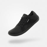Scarpe comode da camminare nere Luck I - Pianta larga per metropolitana e palestra, transizione ufficio-allenamento con supporto plantare